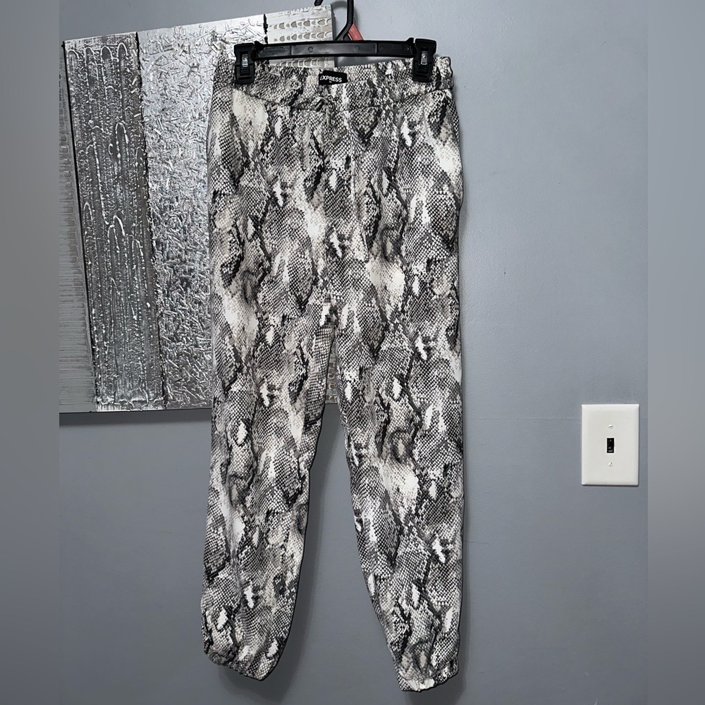 Express animal print joggers